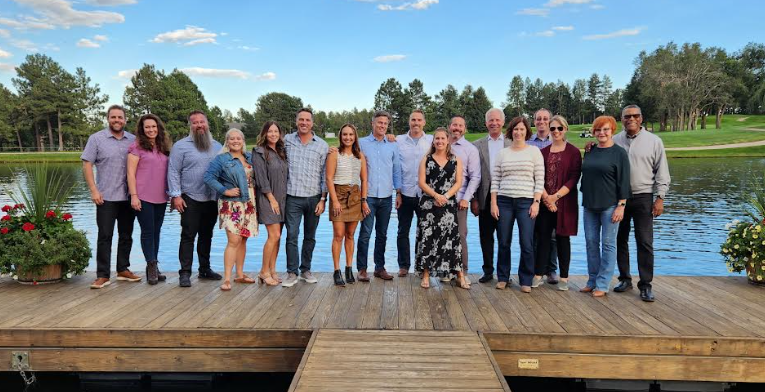 Marc Wallace's Denver Vistage CE group at a Colorado retreat